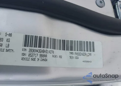 2008 Dodge Charger from USA, damaged, VIN 2B3KA43GX8H314270